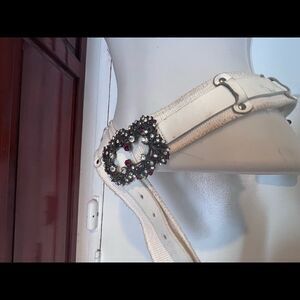 ferre crystal dress belt wide